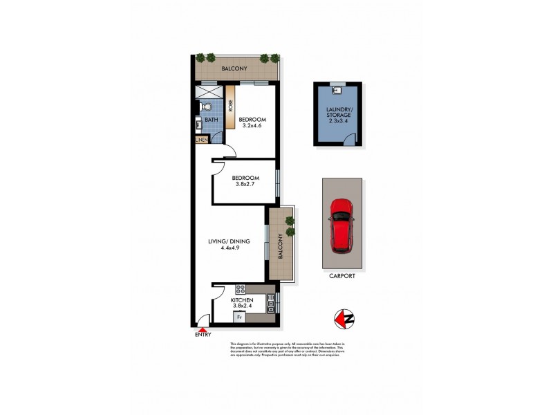 9/22 Flood Street, Bondi NSW 2026 Floorplan