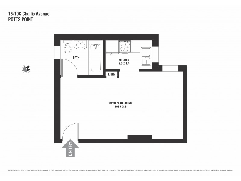 15/10C Challis Avenue, Potts Point NSW 2011 Floorplan