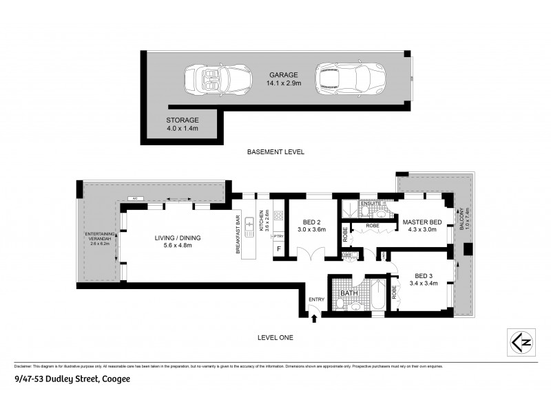 9/47-53 Dudley Street, Coogee NSW 2034 Floorplan
