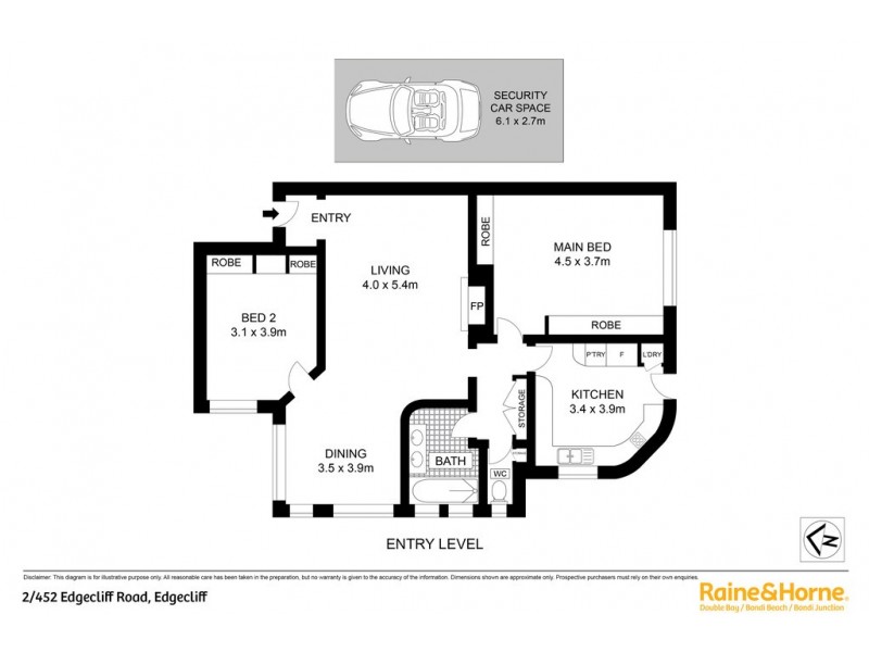 2/452 Edgecliff Road, Edgecliff NSW 2027 Floorplan
