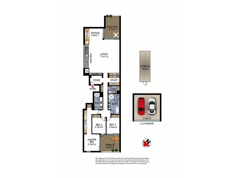 15/178 Campbell Parade, Bondi Beach NSW 2026 Floorplan