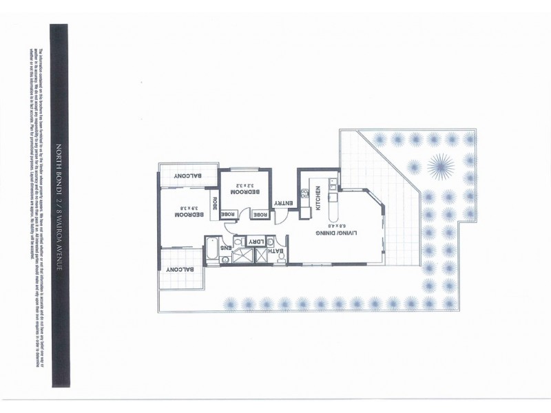 2/8 Wairoa Avenue, North Bondi NSW 2026 Floorplan
