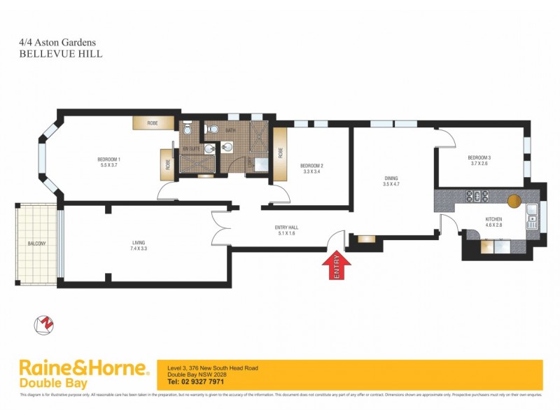 4/4 Aston Gardens, Bellevue Hill NSW 2023 Floorplan