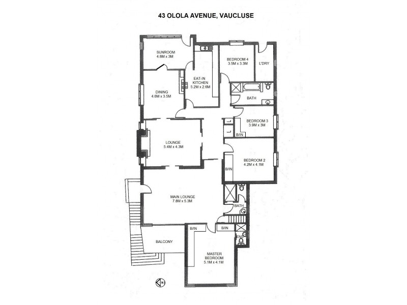 43 Olola Avenue, Vaucluse NSW 2030 Floorplan