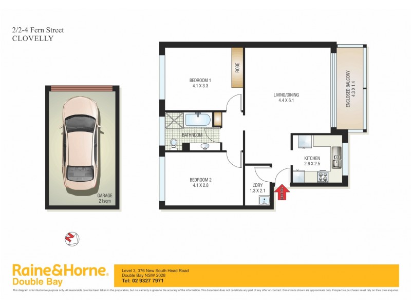 2/2-4 Fern Street, Randwick NSW 2031 Floorplan