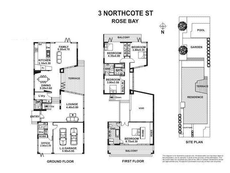 3 Northcote Street, Rose Bay NSW 2029 Floorplan