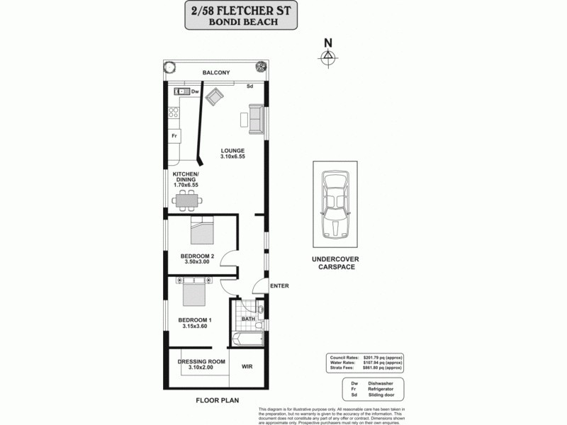 2/58 Fletcher Street, Bondi NSW 2026 Floorplan