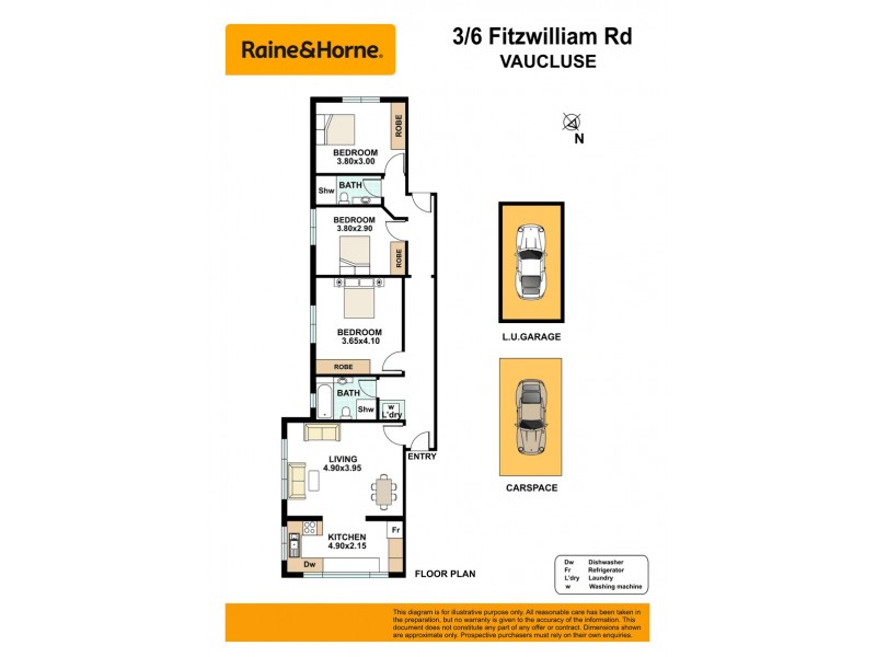 3/6 Fitzwilliam Road, Vaucluse NSW 2030 Floorplan