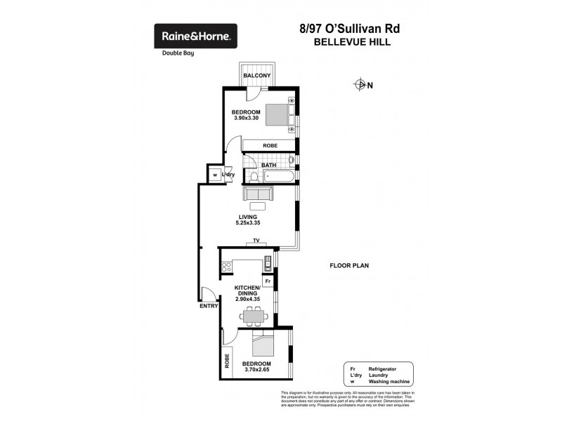 8/97 O’Sullivan Road, Bellevue Hill NSW 2023 Floorplan
