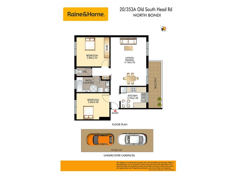 20/353a Old South Head Road (enter via Brassie St), North Bondi NSW 2026 Floorplan