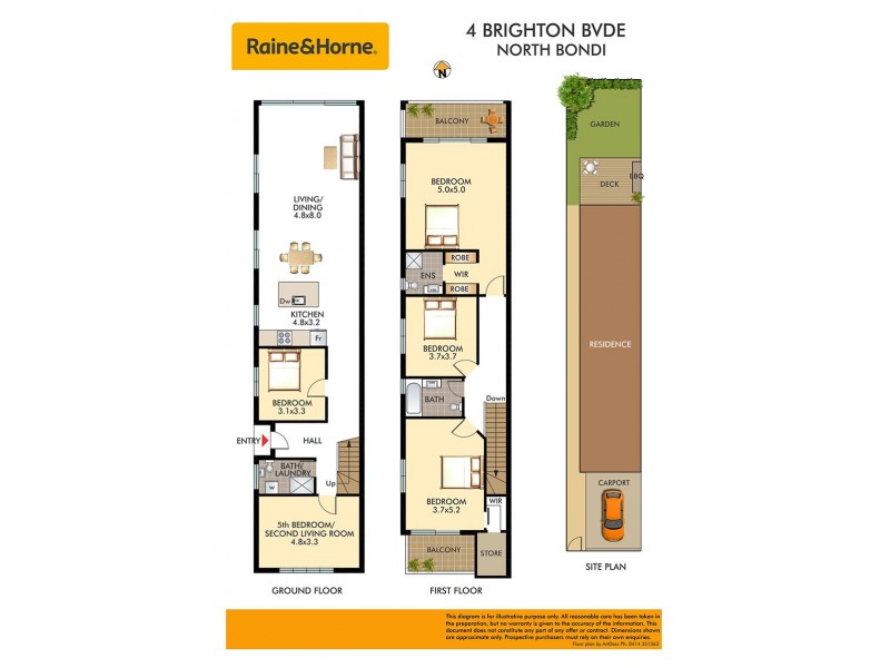 4 Brighton Boulevard, North Bondi NSW 2026 Floorplan