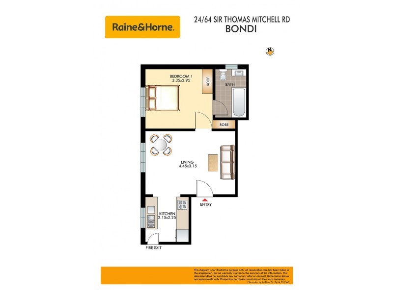 24/64 Sir Thomas Mitchell Road, Bondi Beach NSW 2026 Floorplan
