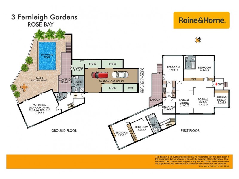 3 Fernleigh Gardens, Rose Bay NSW 2029 Floorplan
