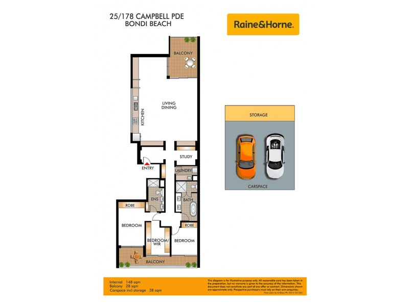 25/178 Campbell Parade, Bondi Beach NSW 2026 Floorplan