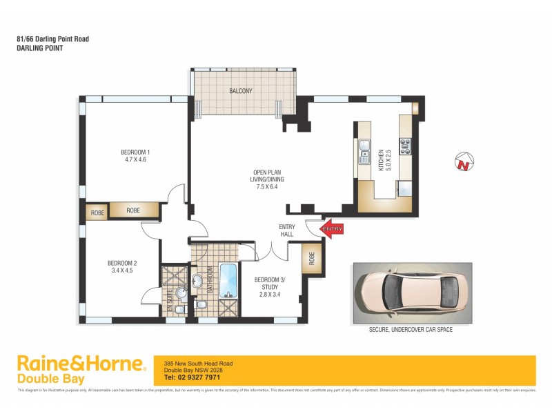 81/66 Darling Point Road, Darling Point NSW 2027 Floorplan