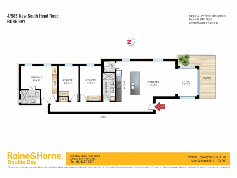 4/585 New South Head Road, Rose Bay NSW 2029 Floorplan