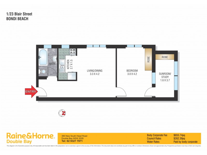 1/23 Blair Street, Bondi Beach NSW 2026 Floorplan