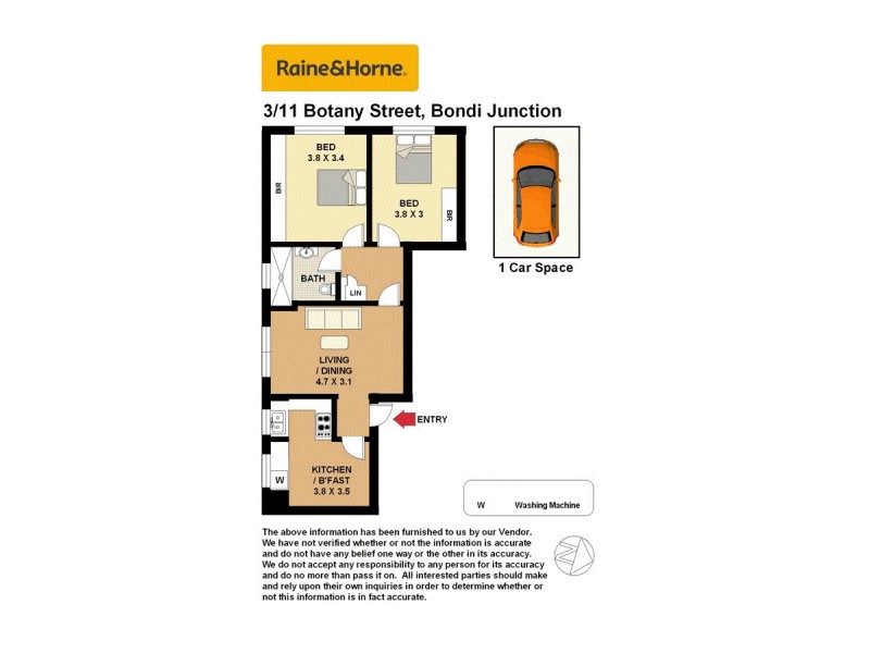 3/11 Botany Street, Bondi Junction NSW 2022 Floorplan