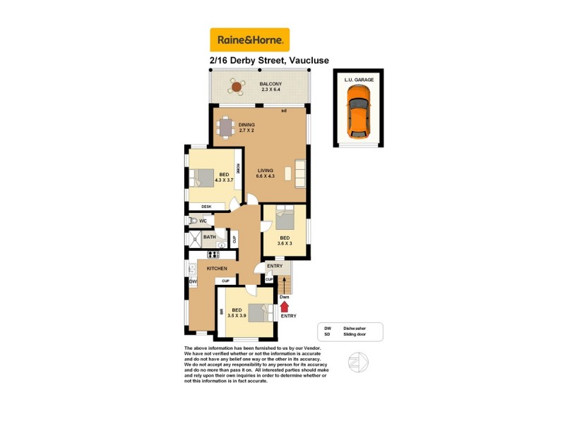 2/16 Derby Street, Vaucluse NSW 2030 Floorplan
