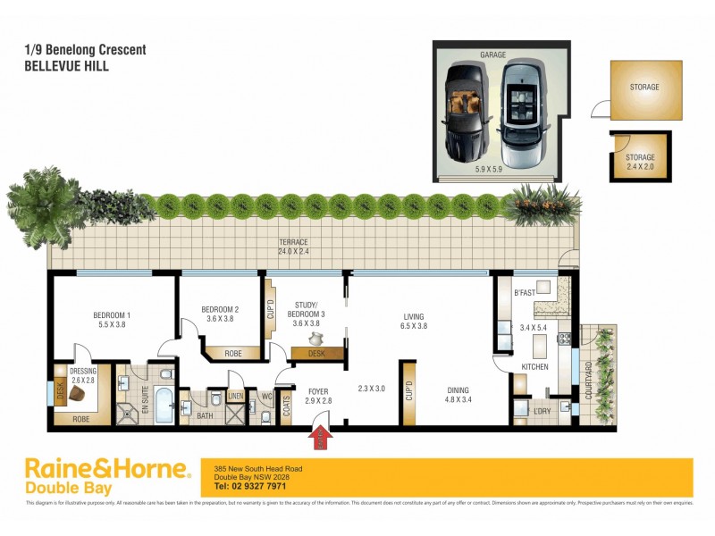 1/9 Benelong Crescent, Bellevue Hill NSW 2023 Floorplan