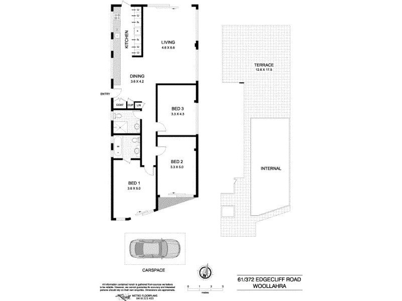 61/372 Edgecliff Road, Woollahra NSW 2025 Floorplan