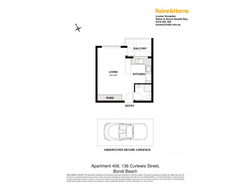 408/136 Curlewis Street, Bondi Beach NSW 2026 Floorplan