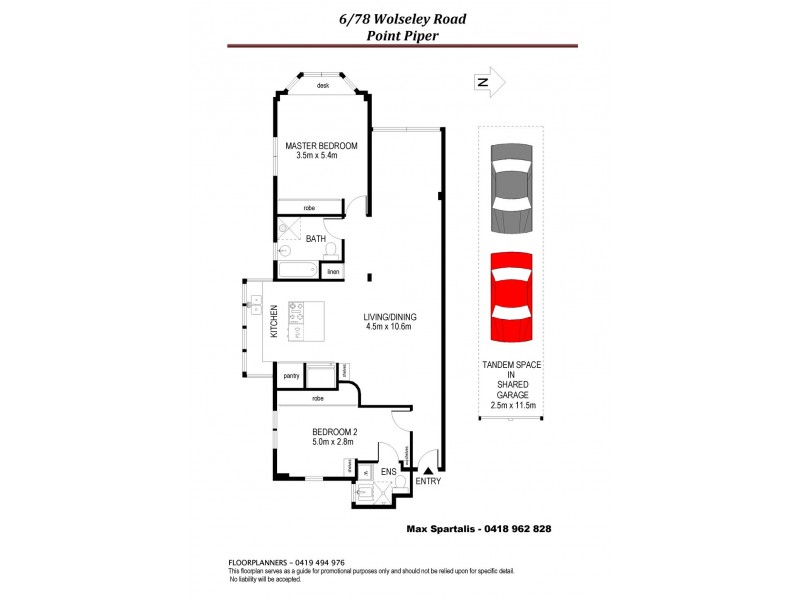 6/78 Wolseley Road, Point Piper NSW 2027 Floorplan