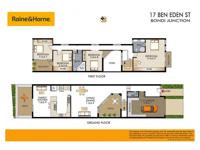 17 Ben Eden Street, Bondi Junction NSW 2022 Floorplan