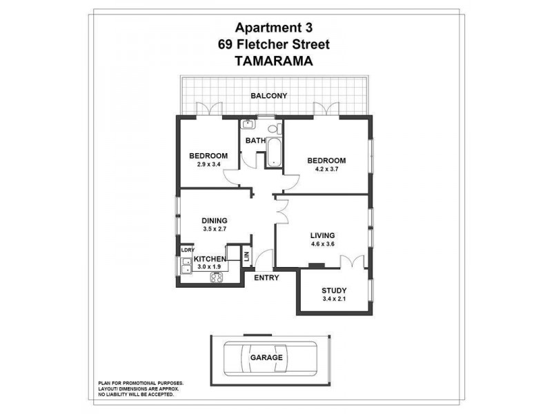 3/69 Fletcher Street, Tamarama NSW 2026 Floorplan
