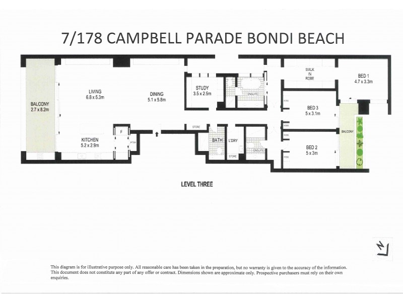 7/178 Campbell Parade, Bondi Beach NSW 2026 Floorplan