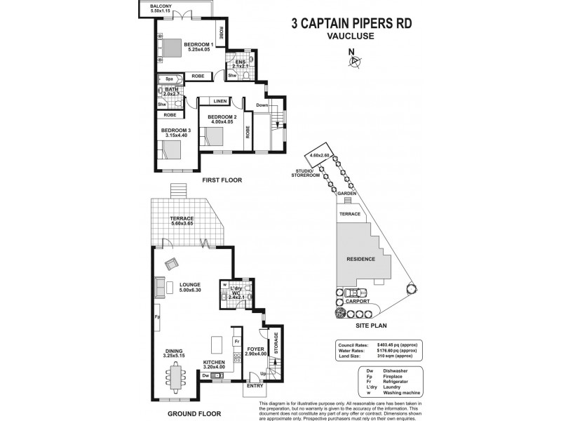 3 Captain Pipers Road, Vaucluse NSW 2030 Floorplan