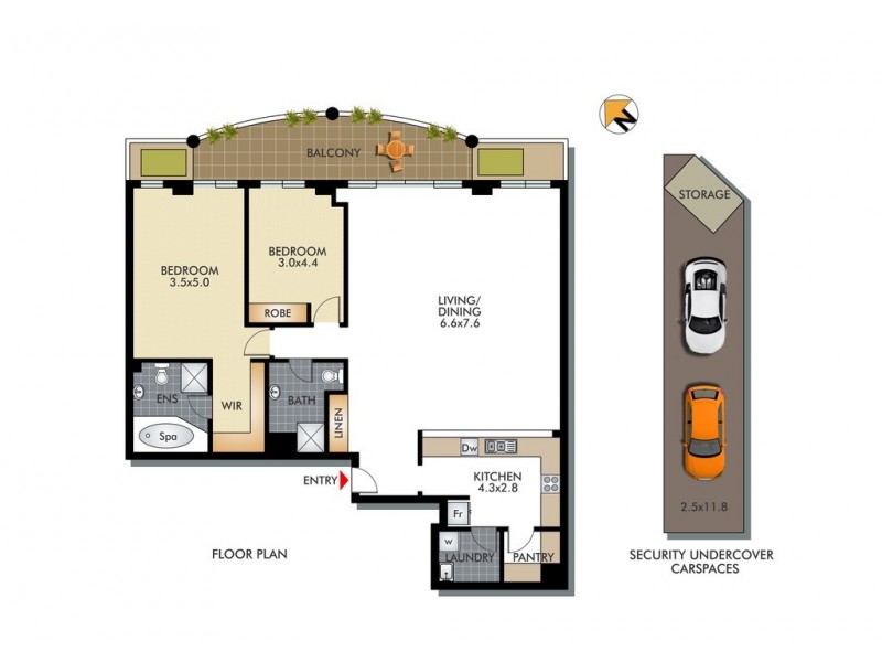 703/2 Darling Point Road, Darling Point NSW 2027 Floorplan