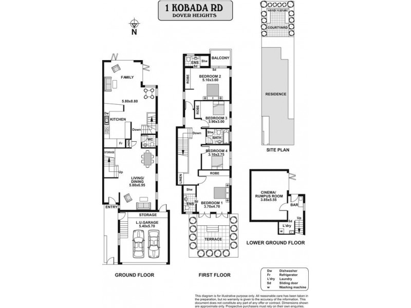 1 Kobada Road, Dover Heights NSW 2030 Floorplan