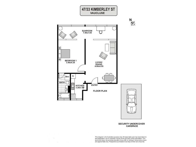 47/33 Kimberley Street, Vaucluse NSW 2030 Floorplan