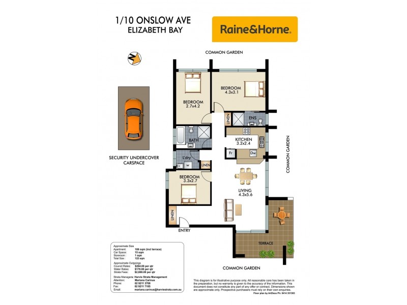1/10 Onslow Avenue, Elizabeth Bay NSW 2011 Floorplan
