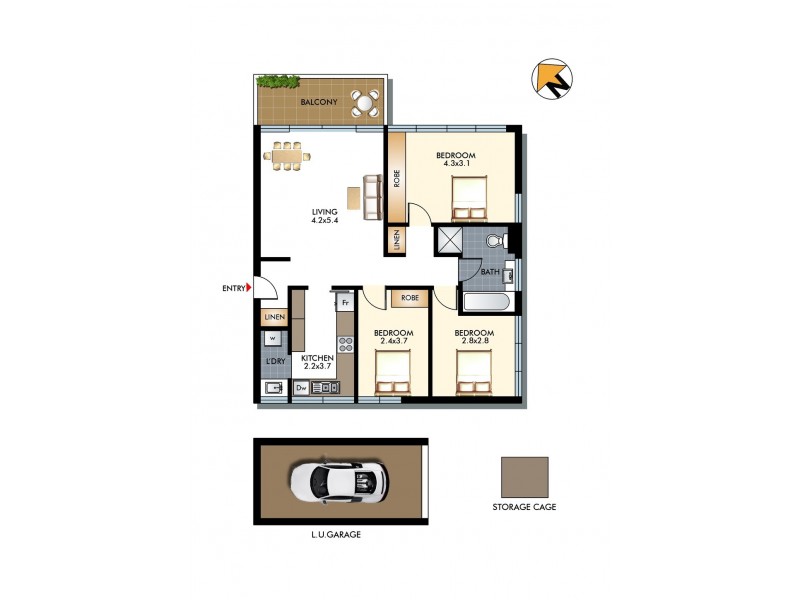 1/150 Old South Head Road, Bellevue Hill NSW 2023 Floorplan