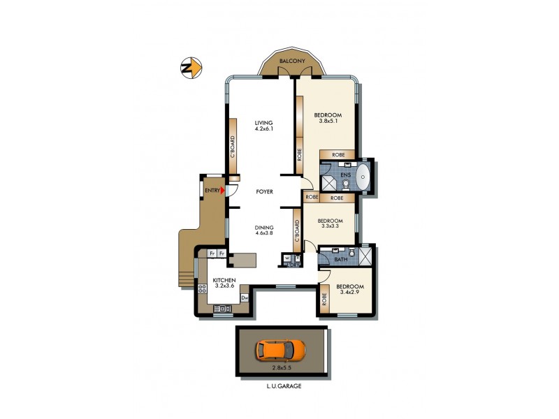3/1 Bell Street, Vaucluse NSW 2030 Floorplan
