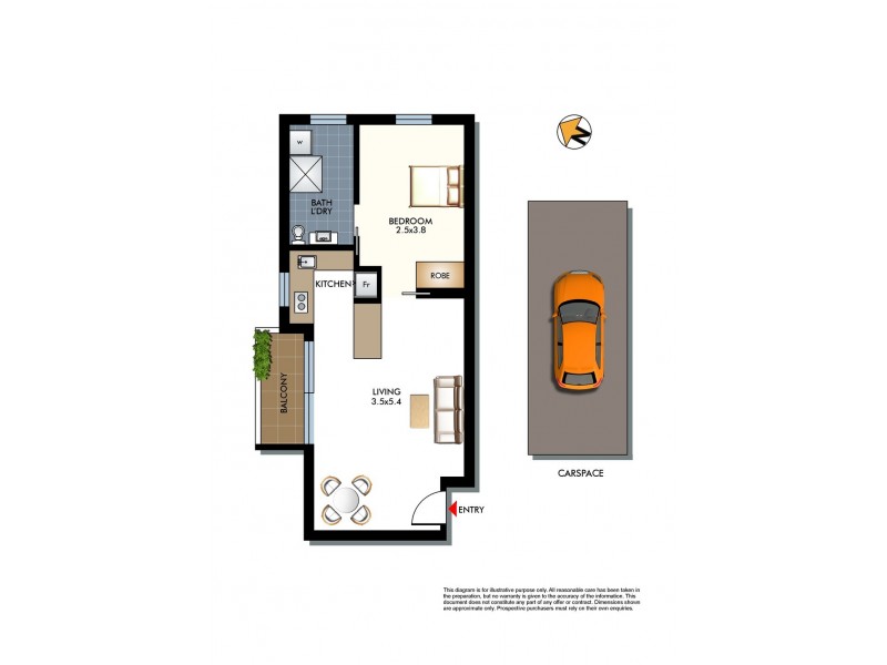 53/13 Campbell Avenue, Paddington NSW 2021 Floorplan