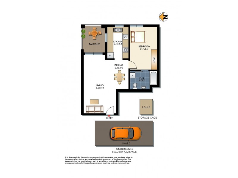 52/1-3 Dalley Street, Bondi Junction NSW 2022 Floorplan