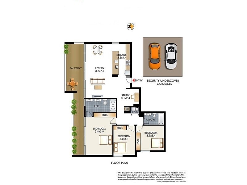 W1204/310 Oxford Street, Bondi Junction NSW 2022 Floorplan