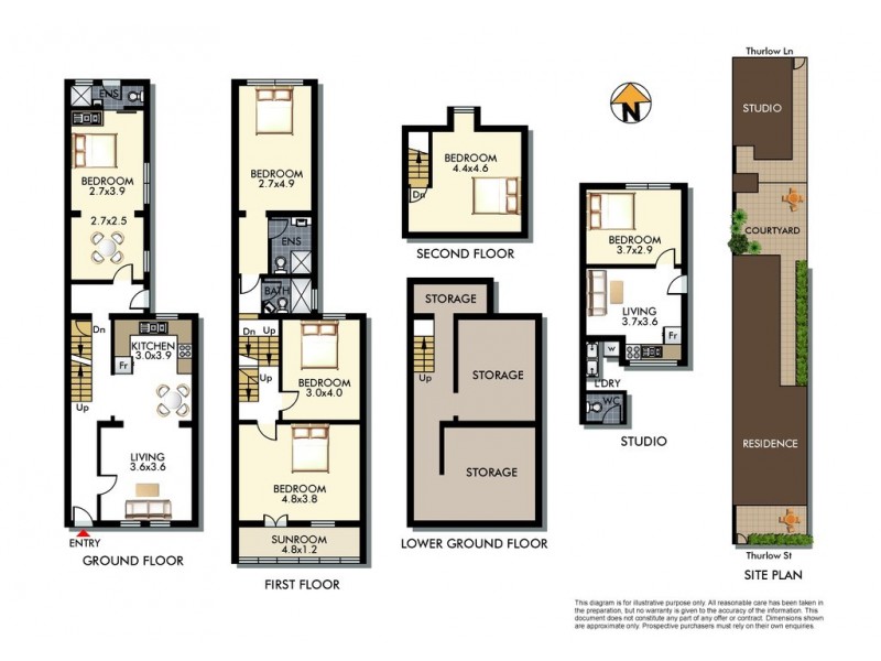 12 Thurlow Street, Redfern NSW 2016 Floorplan