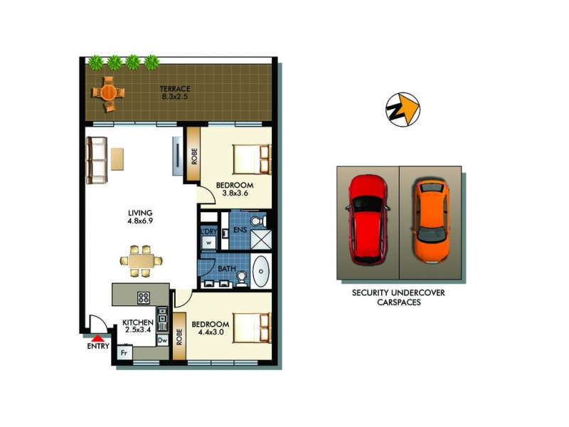 47/67 Cowper Wharf Road, Woolloomooloo NSW 2011 Floorplan