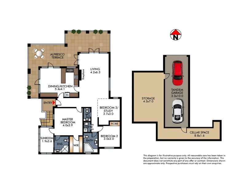 Residence 2/1 Hopetoun Avenue, Vaucluse NSW 2030 Floorplan