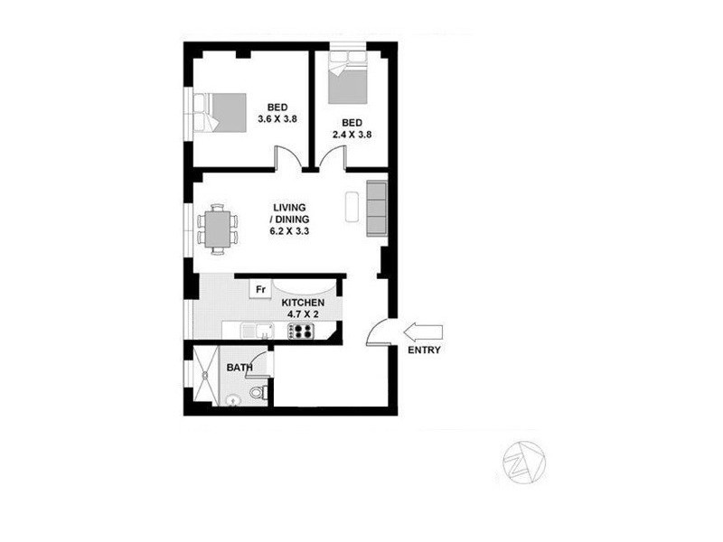 45/1 Beach Road, Bondi Beach NSW 2026 Floorplan