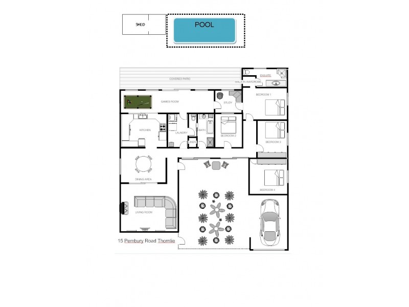15 Pembury Road, Thornlie WA 6108 Floorplan