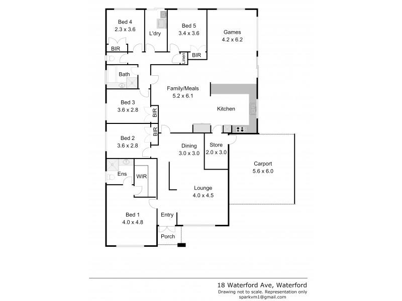 18 Waterford Avenue, Waterford WA 6152 Floorplan