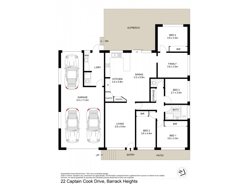22 Captain Cook Drive, Barrack Heights NSW 2528 Floorplan