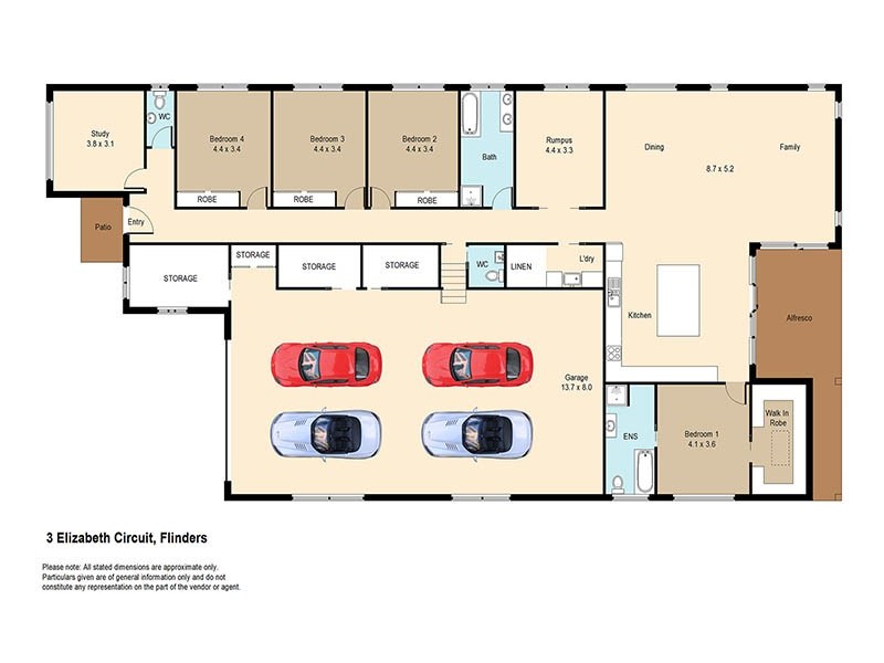 3 Elizabeth Circuit, Flinders NSW 2529 Floorplan
