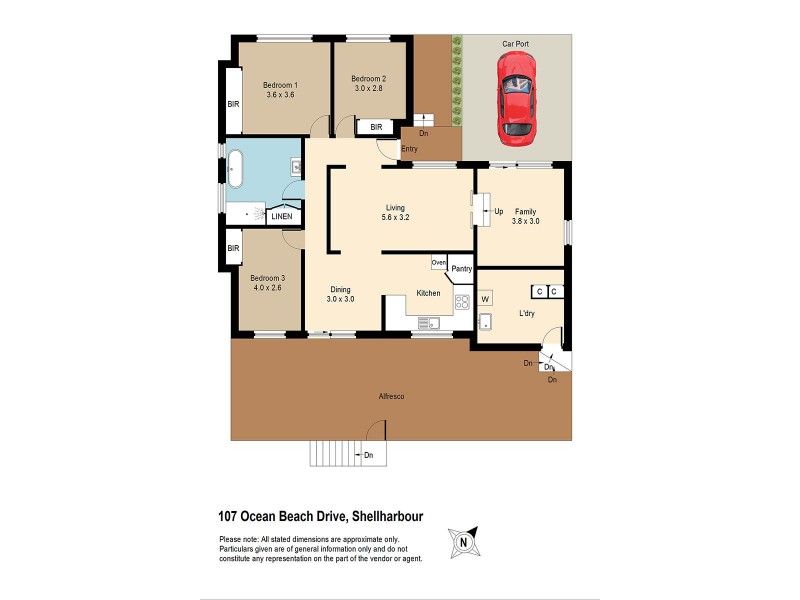 107 Ocean Beach Drive, Shellharbour NSW 2529 Floorplan