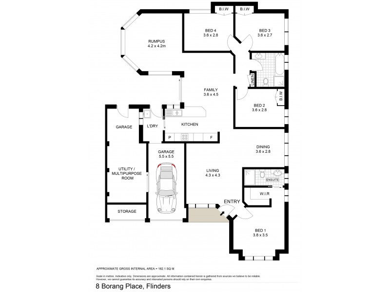 8 Borang Place, Flinders NSW 2529 Floorplan